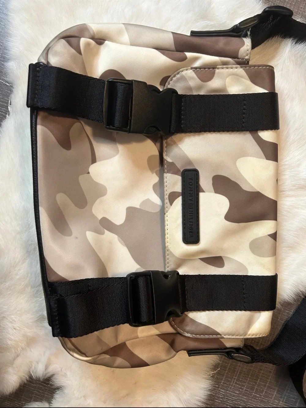 Tommy Bahama Desert Camo Messenger Bag in Tan and Beige